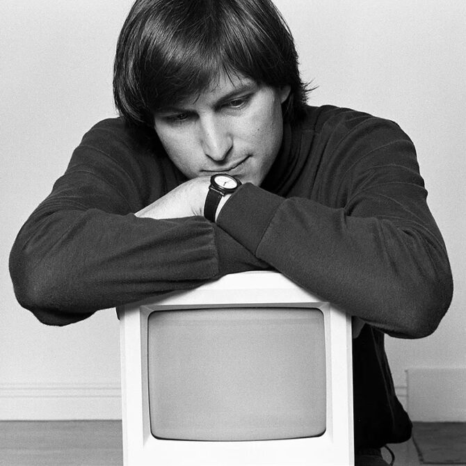 Steve Jobs wearing a Seiko Chariot watch in the mid 80s.