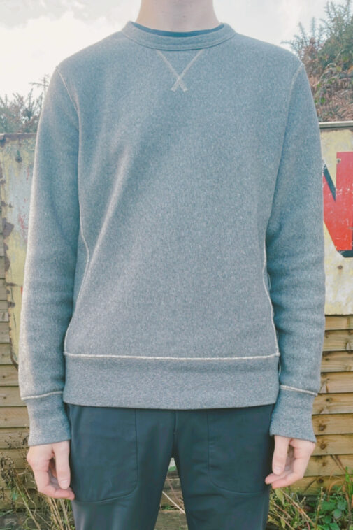 The best mens sweatshirt, the Todd Snyder Issued by fleece crew garment dyed sweatshirt.