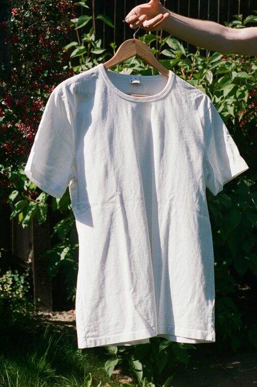 Asket Egyptian Cotton T-shirt. Our overall top pick for best plain, white t-shirt in this review.