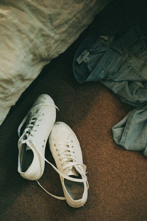White Muji Water Repellant Trainers. Our budget pick for best the best white canvas sneakers under £80.