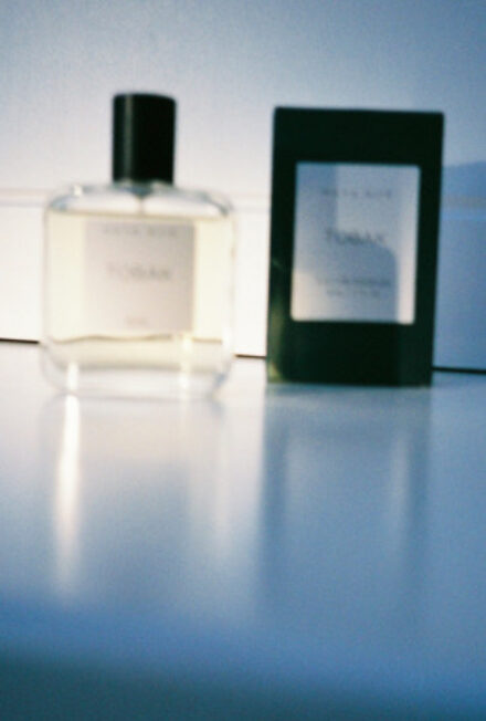 Maya Njie Tobak Perfume and packaging.
